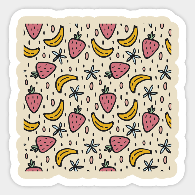 FRUITS PATTERN Sticker by King Tiger